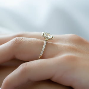 The Pave Alex Set With A 2 Carat Oval Lab Diamond