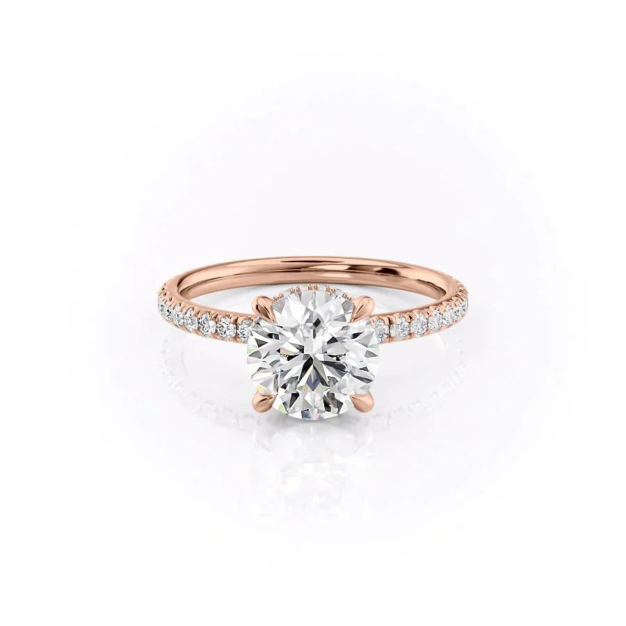 The Pave Alex Set With A 2 Carat Round Lab Diamond