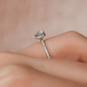 The Pave Alex Set With A 1 Carat Round Lab Diamond