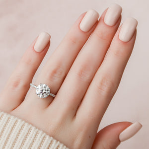 The Alex Set With A 3.5 Carat Round Moissanite