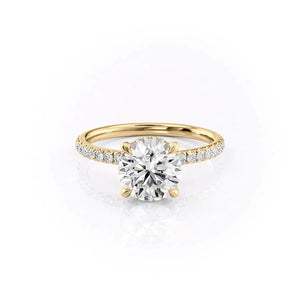 The Pave Alex Set With A 1.5 Carat Round Lab Diamond