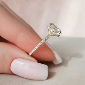 The Pave Alex Set With A 2 Carat Round Lab Diamond