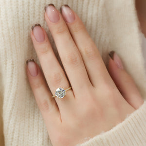 The Pave Alex Set With A 2 Carat Round Lab Diamond