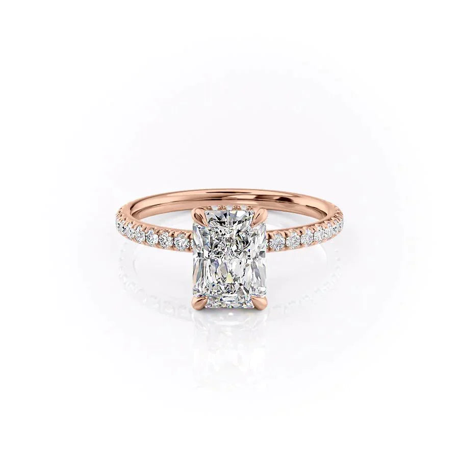 The Pave Alex Set With A 4.5 Carat Radiant Moissanite