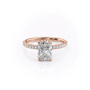 The Pave Alex Set With A Radiant Moissanite