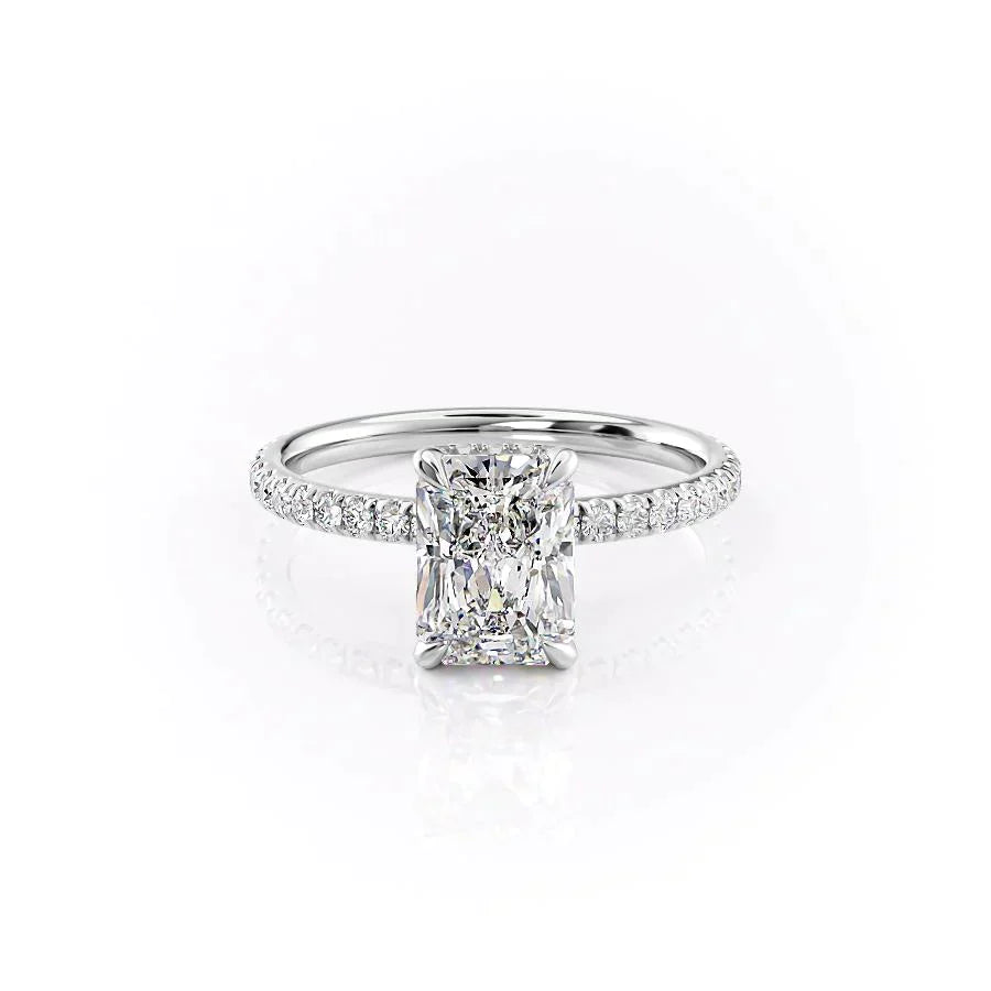 The Pave Alex Set With A 2 Carat Radiant Lab Diamond