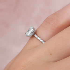 The Pave Alex Set With A 1 Carat Radiant Lab Diamond