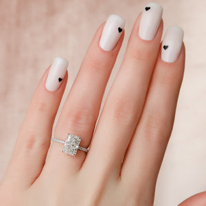 The Pave Alex Set With A 1 Carat Radiant Lab Diamond