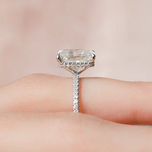 The Pave Alex Set With A 1 Carat Radiant Lab Diamond