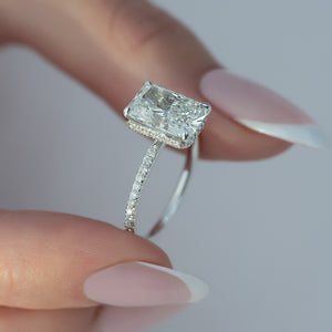 The Pave Alex Set With A 2 Carat Radiant Lab Diamond