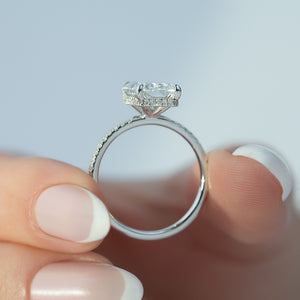 The Pave Alex Set With A 1 Carat Radiant Lab Diamond