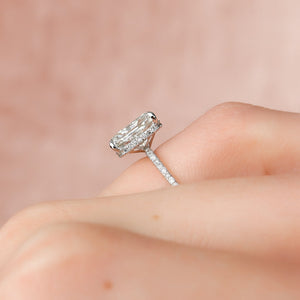 The Pave Alex Set With A 1 Carat Radiant Lab Diamond