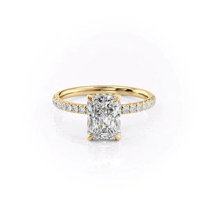 The Pave Alex Set With A 1 Carat Radiant Lab Diamond