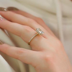 The Pave Alex Set With A 2 Carat Radiant Lab Diamond