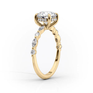 The Lindsey Set With A 2 Carat Radiant Moissanite