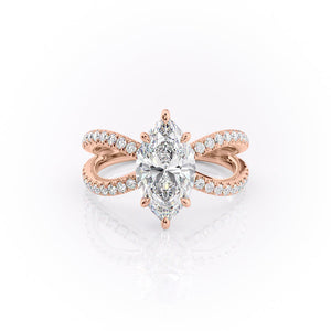 The Zoey Set With A 3.5 Carat Marquise Moissanite
