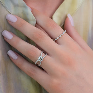 The Zoey Set With A 3 Carat Round Lab Diamond