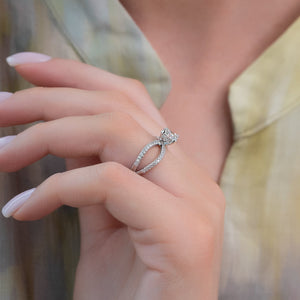The Zoey Set With A 3 Carat Round Lab Diamond