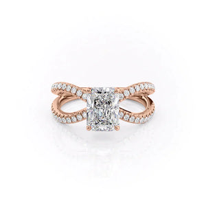 The Zoey Set With A 1.5 Carat Radiant Lab Diamond