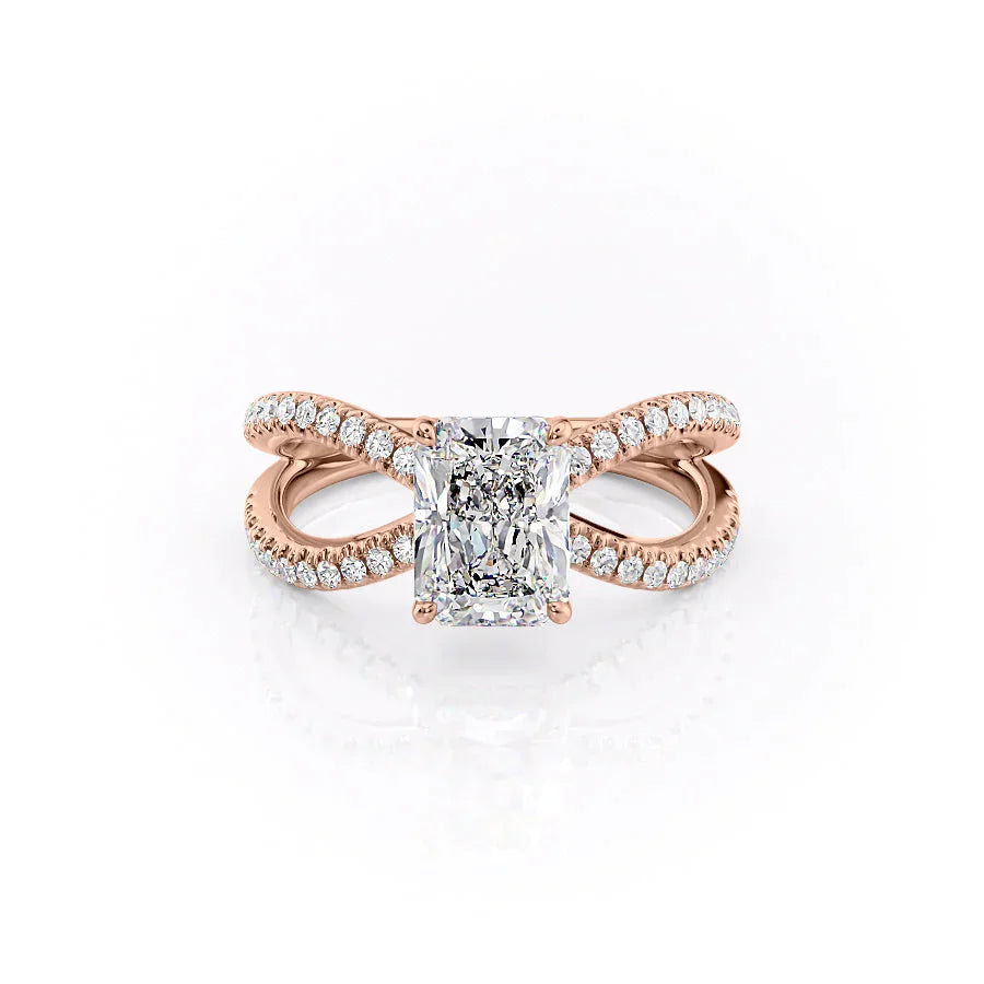 The Zoey Set With A 1 Carat Radiant Lab Diamond