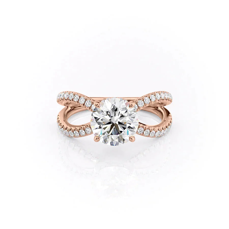 The Zoey Set With A 2.5 Carat Round Moissanite