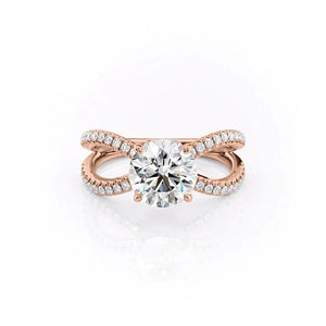 The Zoey Set With A 4 Carat Round Moissanite