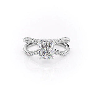 The Zoey Set With A 2 Carat Radiant Moissanite