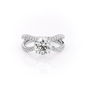 The Zoey Set With A Round Moissanite