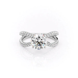 The Zoey Set With A 1 Carat Round Lab Diamond