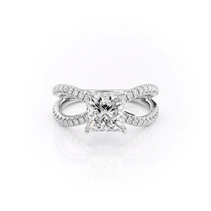 The Zoey Set With A 2 Carat Princess Moissanite