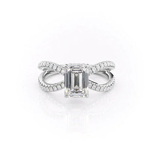 The Zoey Set With A 1 Carat Emerald Lab Diamond