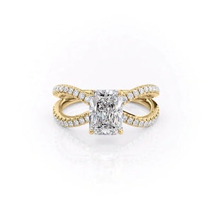 The Zoey Set With A 3 Carat Radiant Moissanite