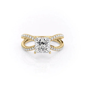 The Zoey Set With A 2.5 Carat Princess Lab Diamond