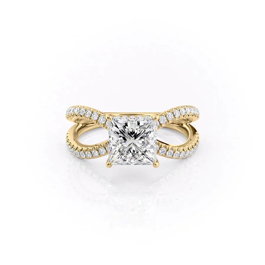 The Zoey Set With A 1 Carat Princess Lab Diamond