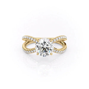 The Zoey Set With A 2 Carat Round Lab Diamond