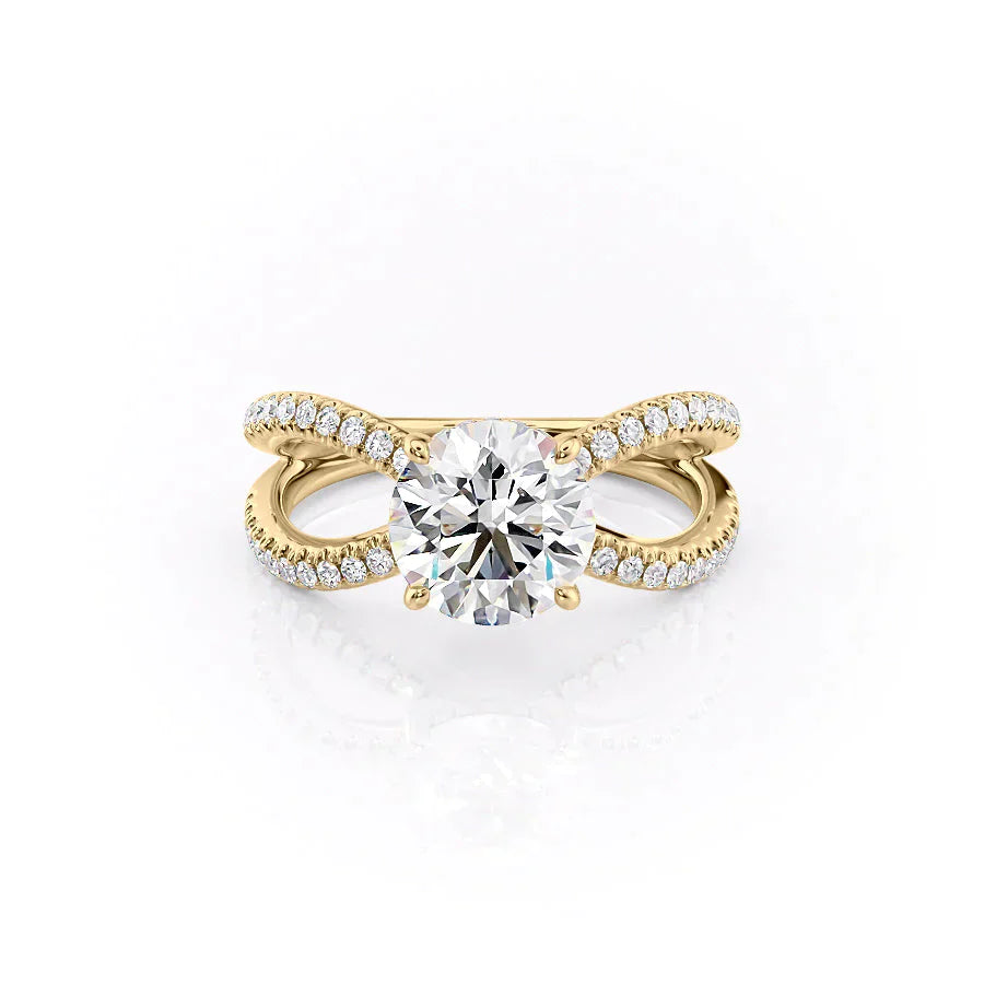 The Zoey Set With A 1.5 Carat Round Moissanite