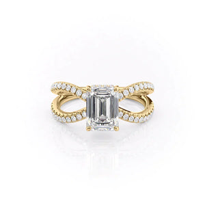 The Zoey Set With A 1.5 Carat Emerald Lab Diamond