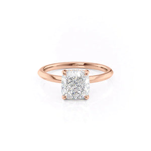 The Razor Kamellie Set With A 1 Carat Cushion Lab Diamond