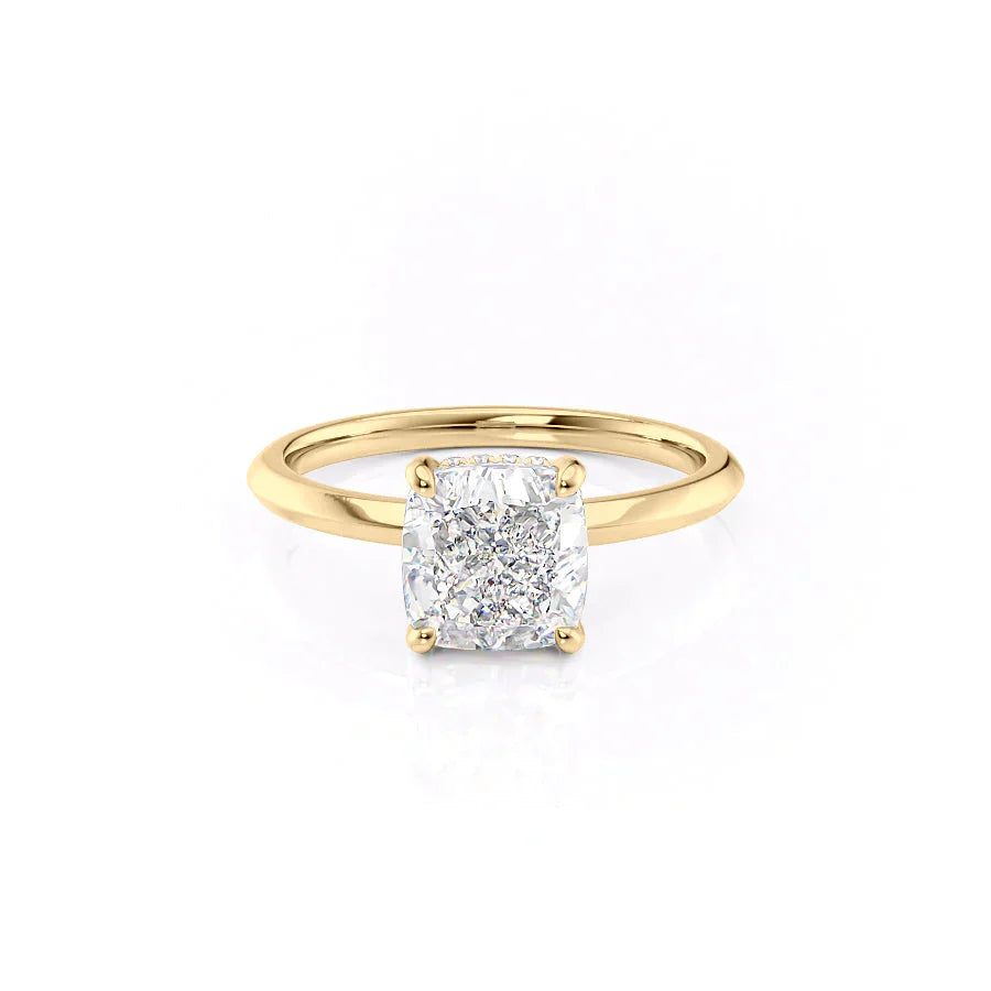 The Razor Kamellie Set With A 2 Carat Cushion Lab Diamond