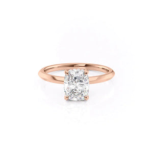 The Razor Kamellie Set With A 2 Carat Elongated Cushion Lab Diamond