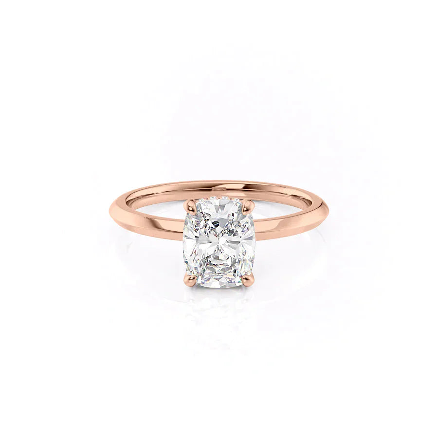 The Razor Kamellie Set With A 3 Carat Elongated Cushion Lab Diamond