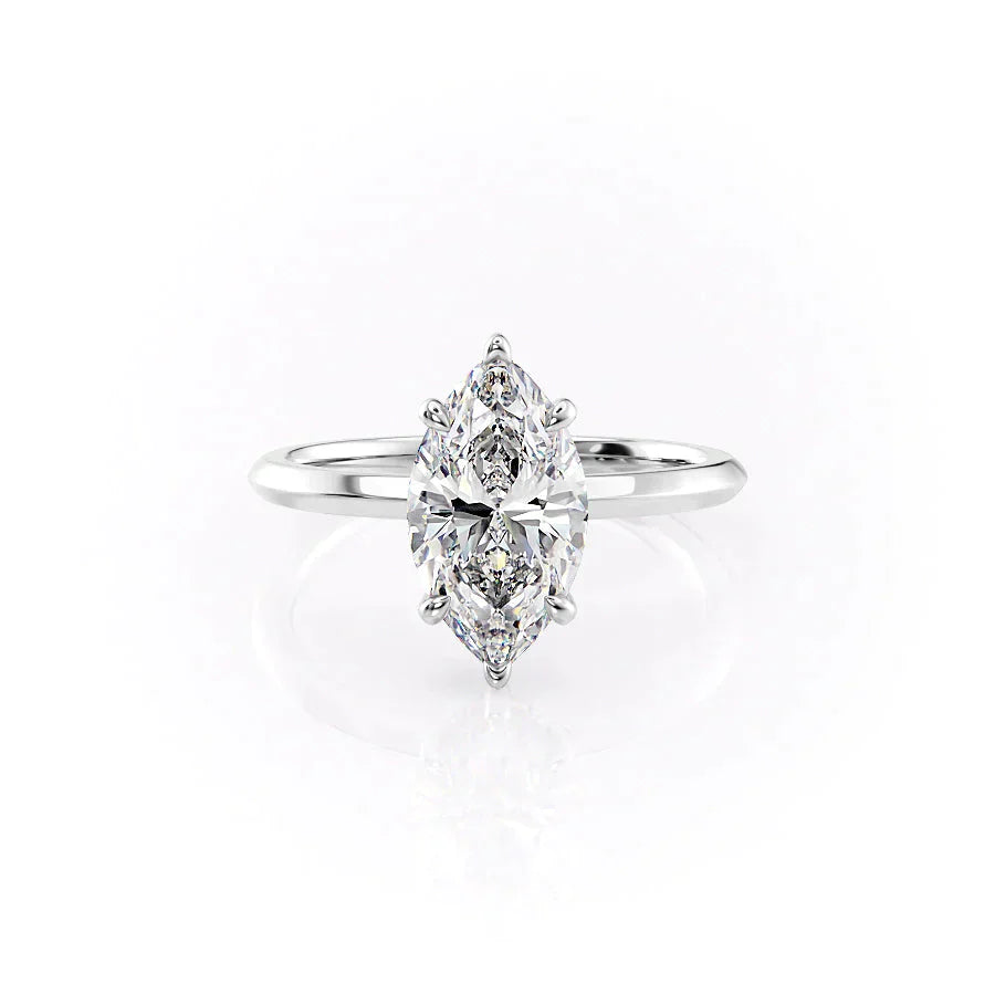 The Razor Kamellie Set With A 2.5 Carat Marquise Lab Diamond