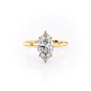 The Razor Kamellie Set With A 3 Carat Marquise Lab Diamond