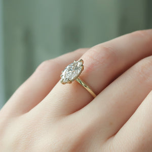 The Razor Kamellie Set With A 1 Carat Marquise Lab Diamond