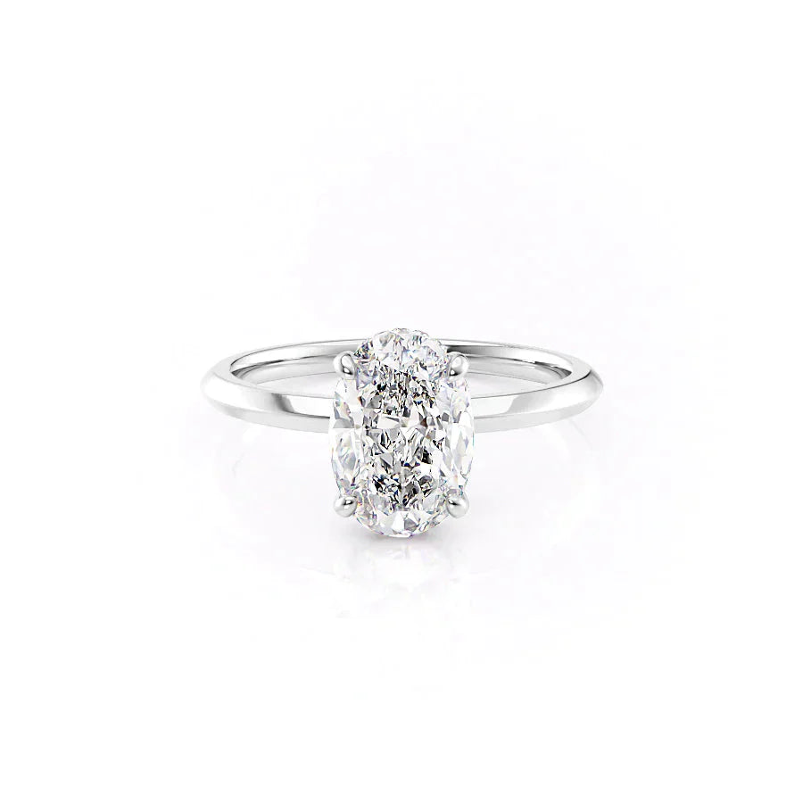 The Razor Kamellie Set With A 3 Carat Oval Lab Diamond