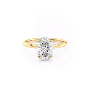 The Razor Kamellie Set With A Oval Moissanite