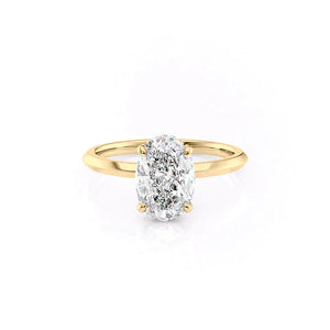 The Razor Kamellie Set With A 1 Carat Oval Lab Diamond