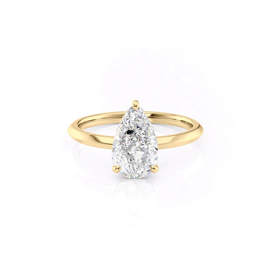 The Razor Kamellie Set With A 1 Carat Pear Lab Diamond