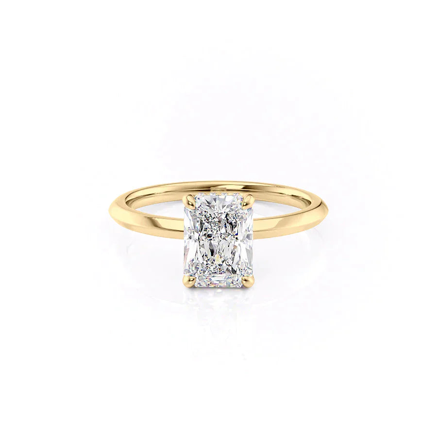 The Razor Kamellie Set With A 2.5 Carat Radiant Lab Diamond