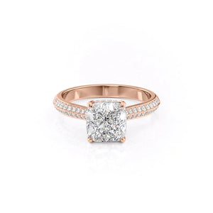 The Kayla Set With A 1.5 Carat Cushion Lab Diamond